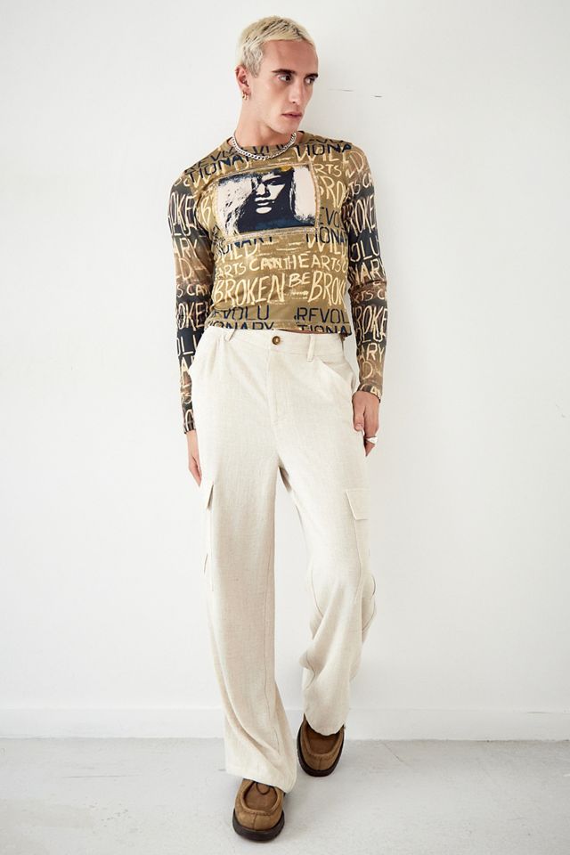 Pantalones Cargo de Lino Natural Josh Archive At UO #1