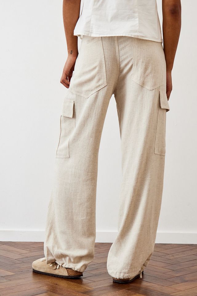 Pantalones Cargo de Lino Natural Josh Archive At UO #7