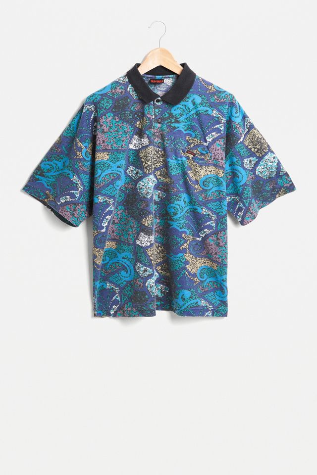 Urban Renewal Vintage Patterned Men's Short-Sleeve Polo Shirt #1