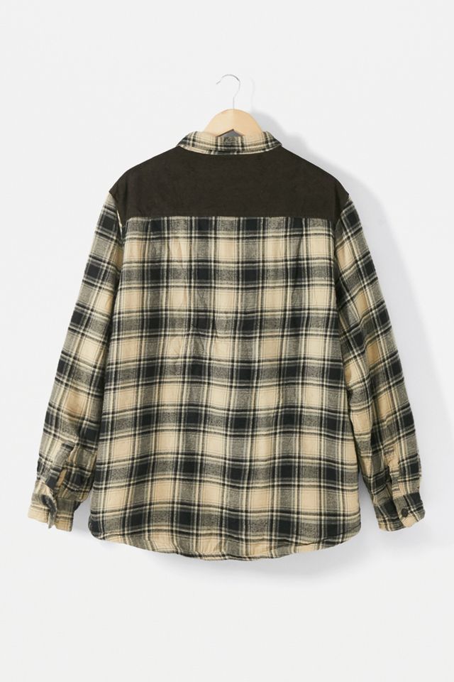 Urban Renewal Vintage Beige Plaid Men's Flannel Jacket #3