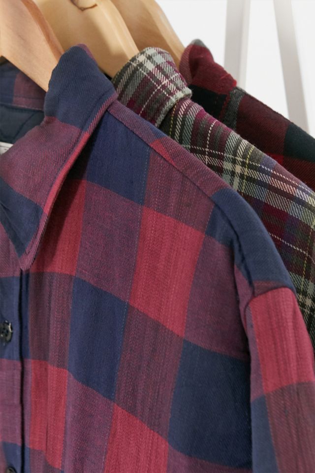 Urban Renewal Vintage Red Plaid Men's Padded Flannel Jacket #2