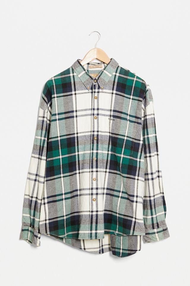 Urban Renewal Vintage White Flannel Check Shirt #1