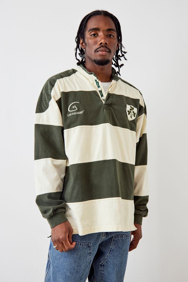 Urban Renewal Vintage Light Stripe Rugby Shirt | Urban Outfitters UK
