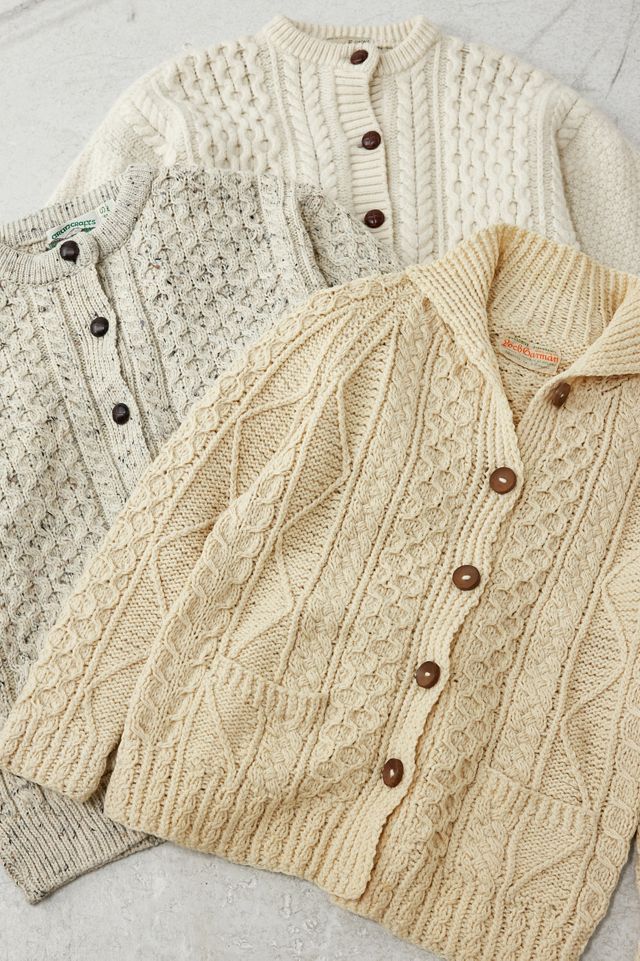 Urban Renewal Vintage Cream Aran Knit Cardigan  #1