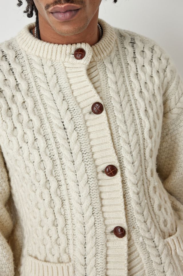 Urban Renewal Vintage Cream Aran Knit Cardigan  #2