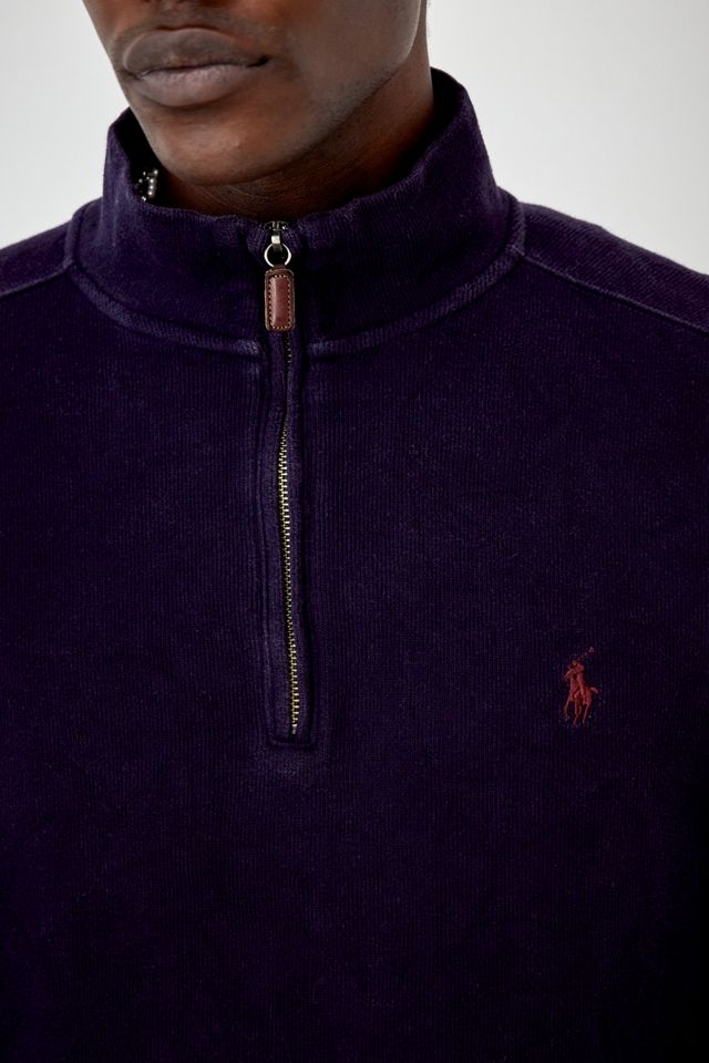 Urban Renewal Vintage Blue Branded Half-Zip Knit Jumper | Urban ...