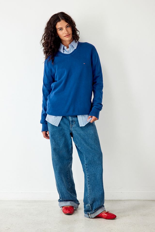 Pull en maille bleu de marque vintage Urban Renewal #3