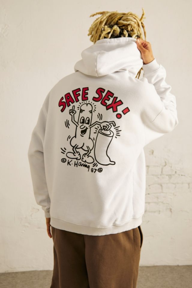 Archive At UO Keith Haring Foundation Safe Sex Hoodie