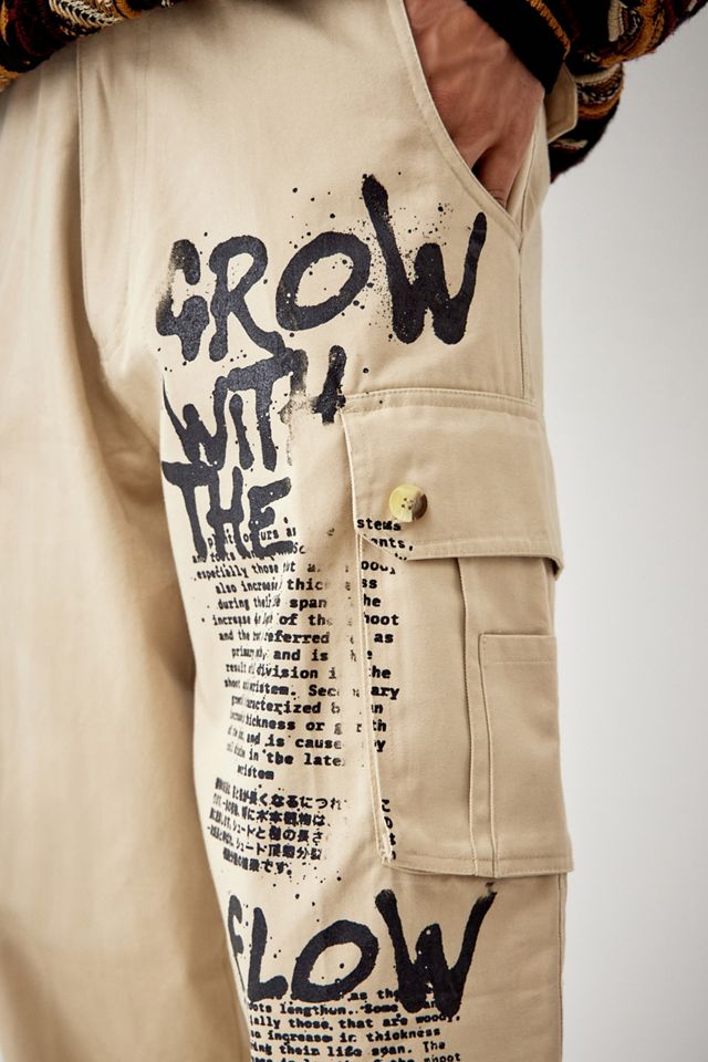 Urban Renewal Remade From Vintage - Pantalon cargo imprimé Flow beige #2