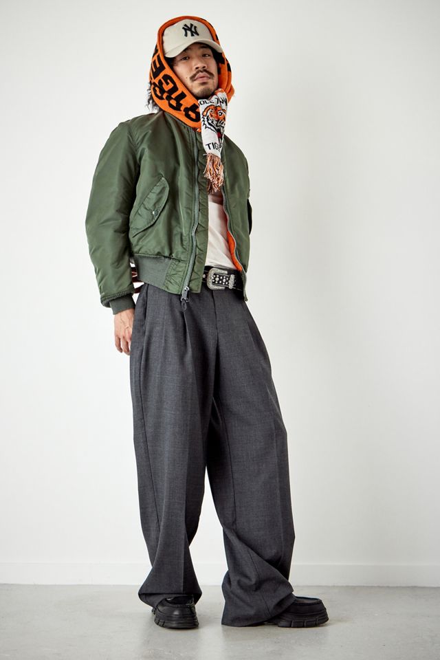 Pantaloni a Gamba Larga Urban Renewal Realizzati da Rimanenze Grigio Cenere #1