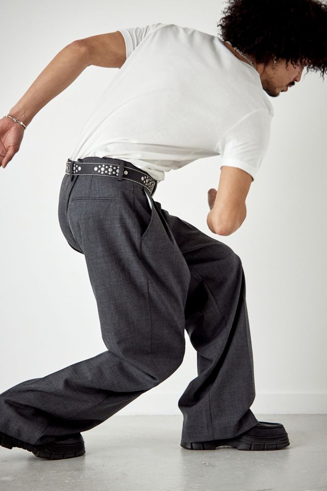 Pantaloni a Gamba Larga Urban Renewal Realizzati da Rimanenze Grigio Cenere #2