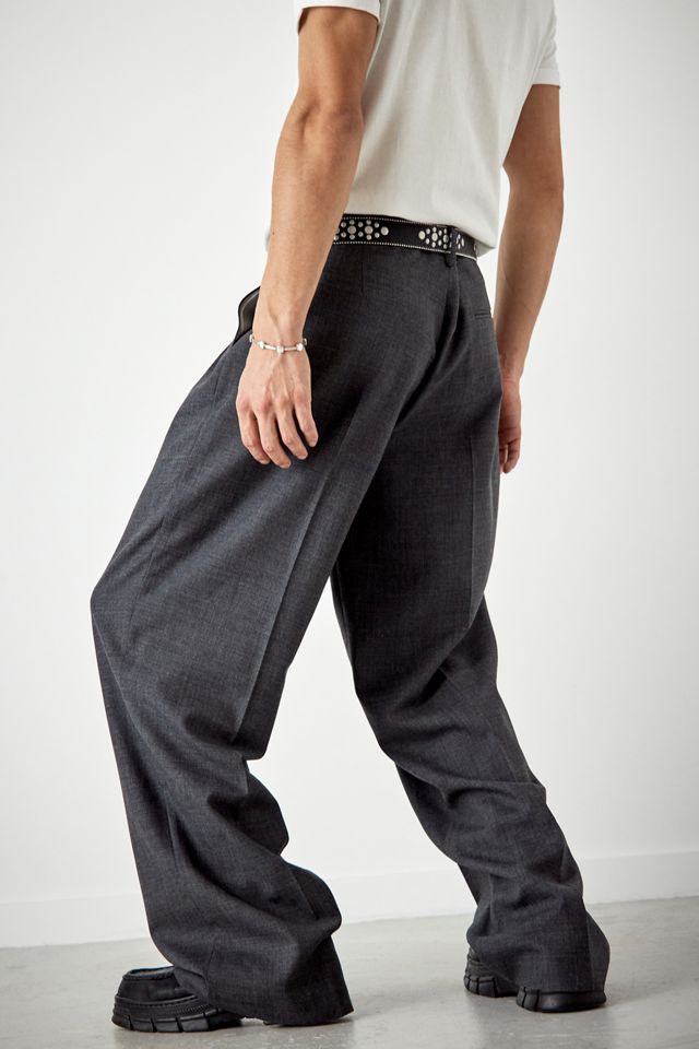 Pantaloni a Gamba Larga Urban Renewal Realizzati da Rimanenze Grigio Cenere #4