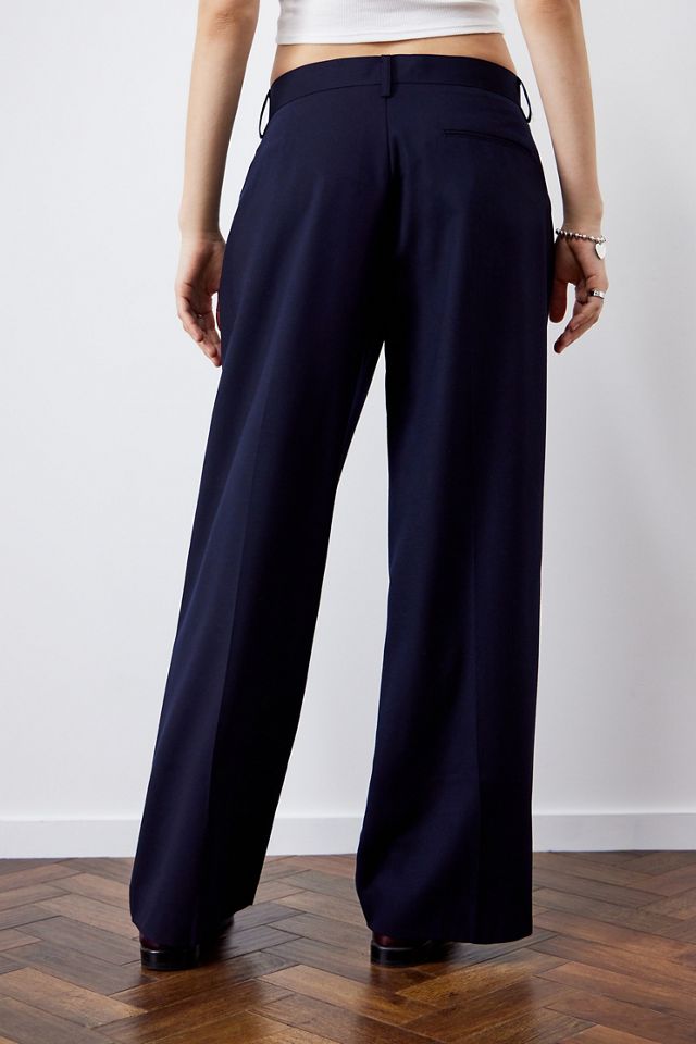 Pantaloni a Gamba Larga Urban Renewal Realizzati da Rimanenze Blu Scuro Cenere #2