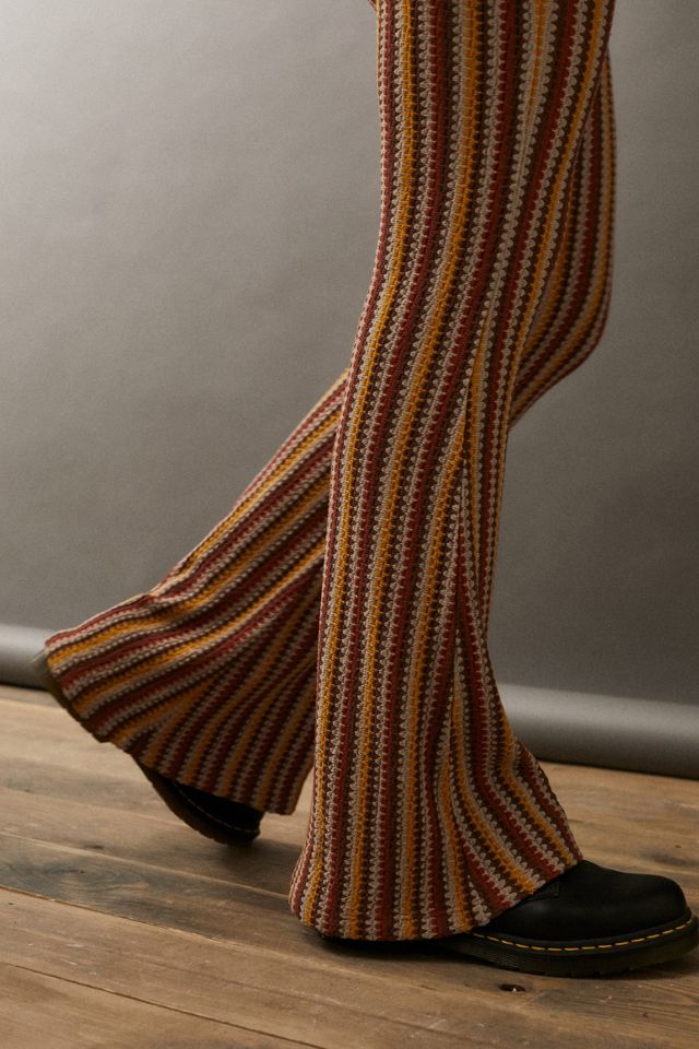 Urban Outfitters Archive Stripe Knit Flare Trousers #1
