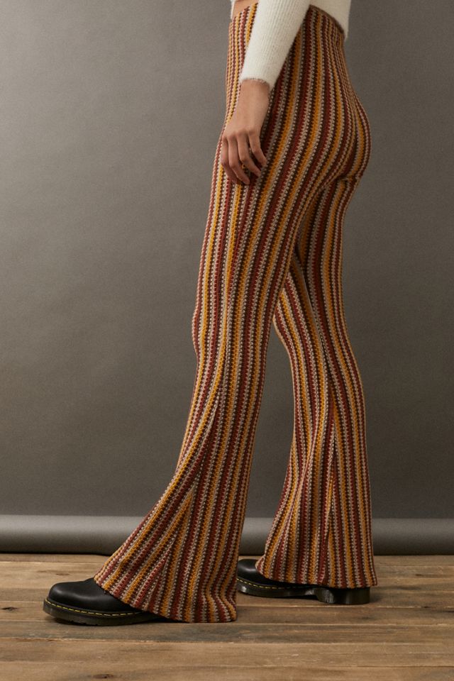Urban Outfitters Archive Stripe Knit Flare Trousers #2