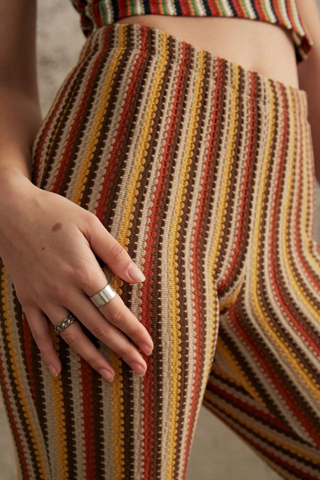 Urban Outfitters Archive Stripe Knit Flare Trousers #4