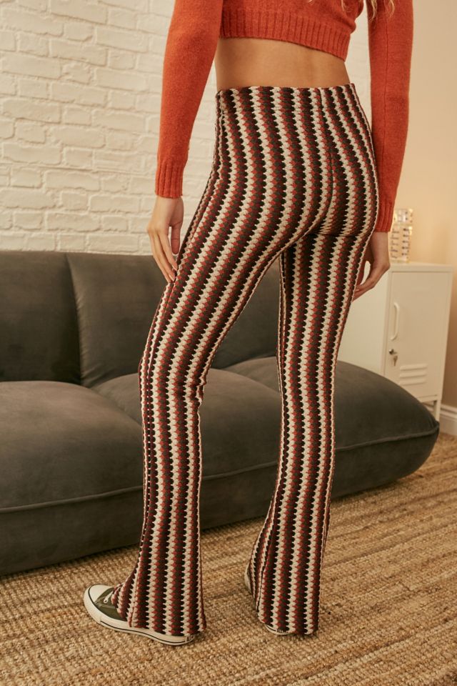 Urban Outfitters Archive Brown Knit Flare Pants