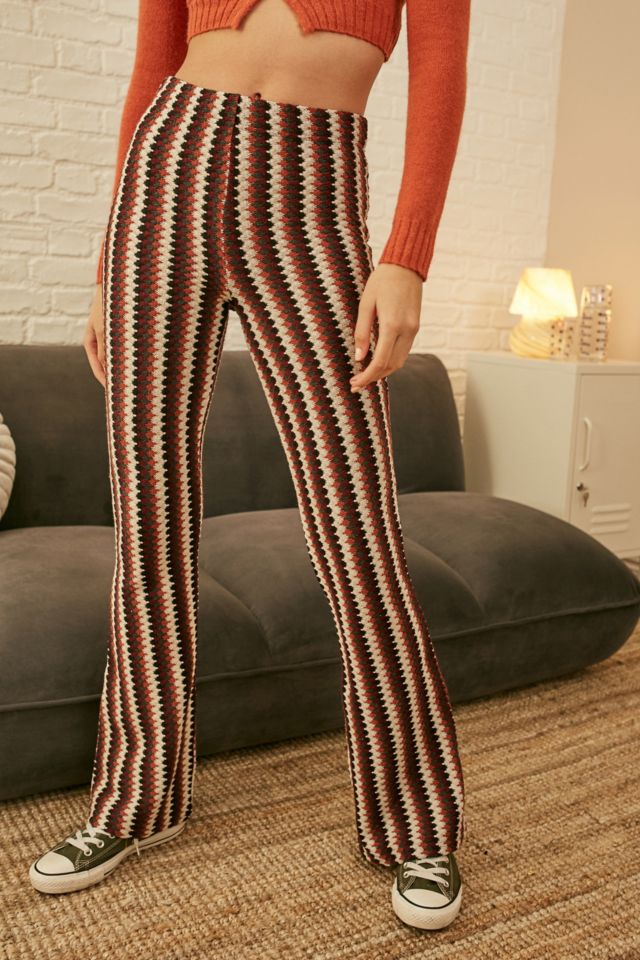 Urban Outfitters Archive Brown Knit Flare Pants