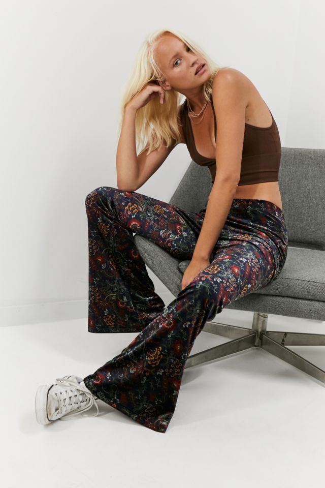 Urban Outfitters Archive Sunflower Velvet Flare Trousers