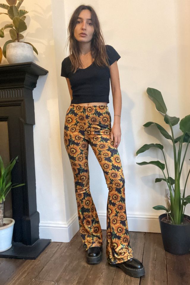 Urban Outfitters Archive Sunflower Velvet Flare Trousers