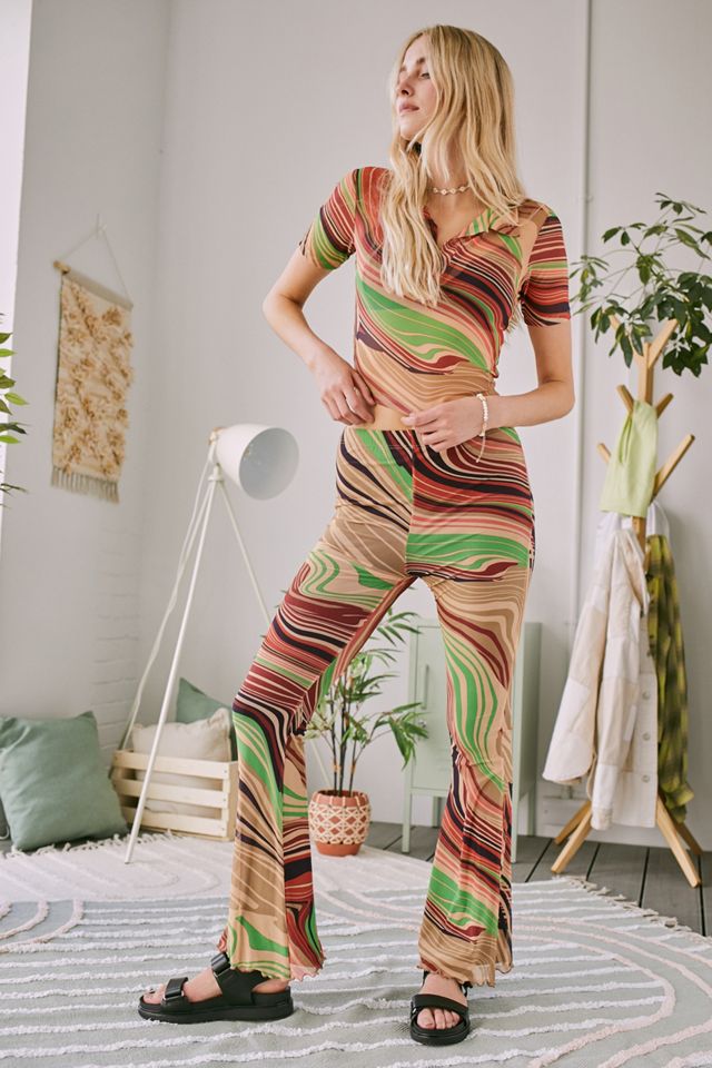 90's BYBLOS spiral flare pants archive 【公式通販】