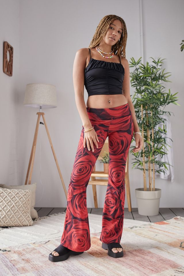 Red best sale rose pants