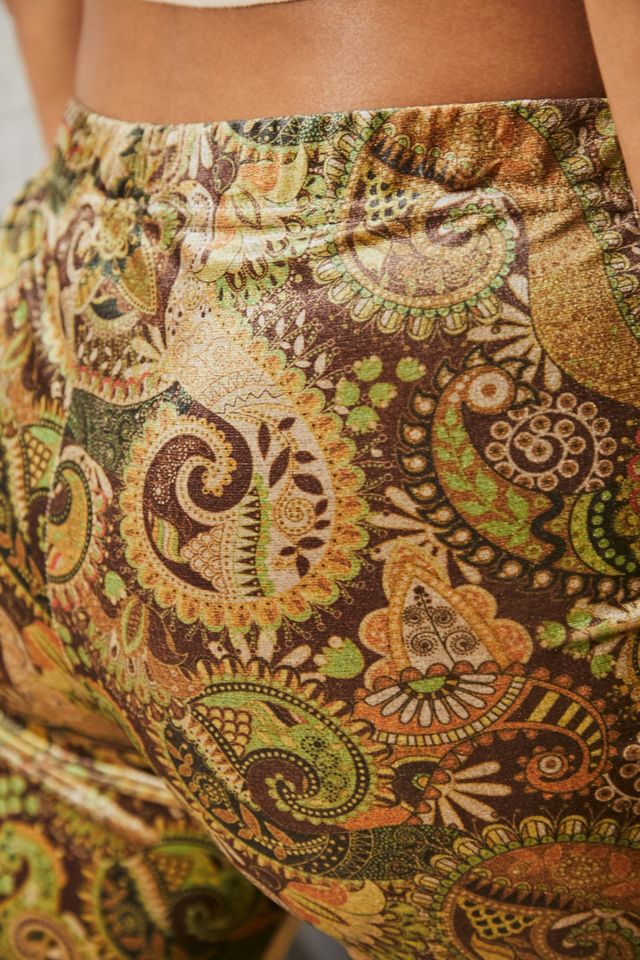Urban Outfitters Archive – Ausgestellte Hosen mit Paisley-Muster in Braun und Grün #3