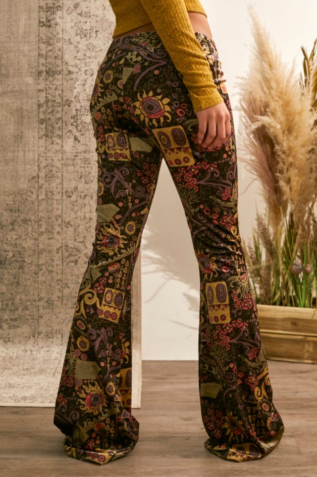 Urban Outfitters Archive 60s Floral Cross-Front Flare Pants