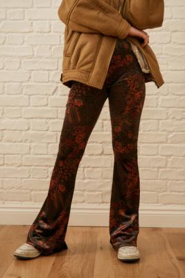 Urban Outfitters Archive Rose Paisley Velvet Flare Pants - Assorted S at Urban Outfitters