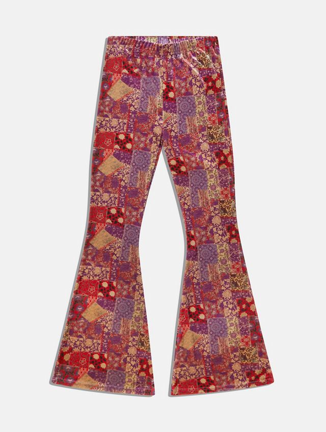 Urban Outfitters Archive Pink Patchwork Tapestry Flare Pants  #4