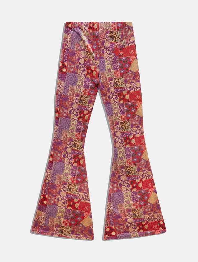 Urban Outfitters Archive 60s Floral Cross-Front Flare Pants