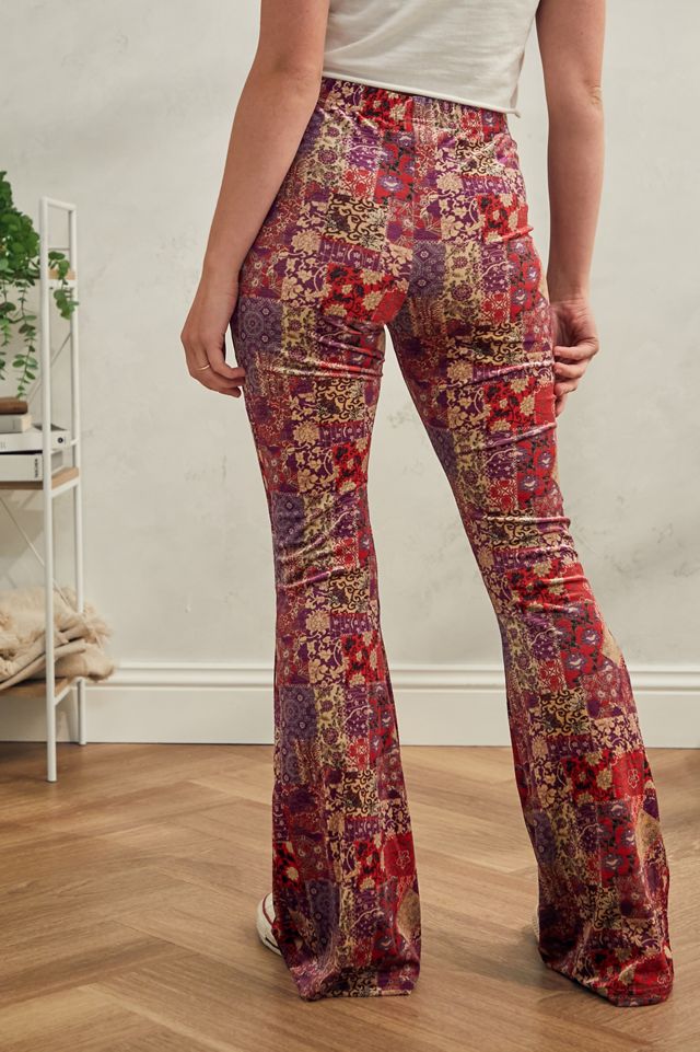 Urban Outfitters Archive Pink Patchwork Tapestry Flare Pants  #2