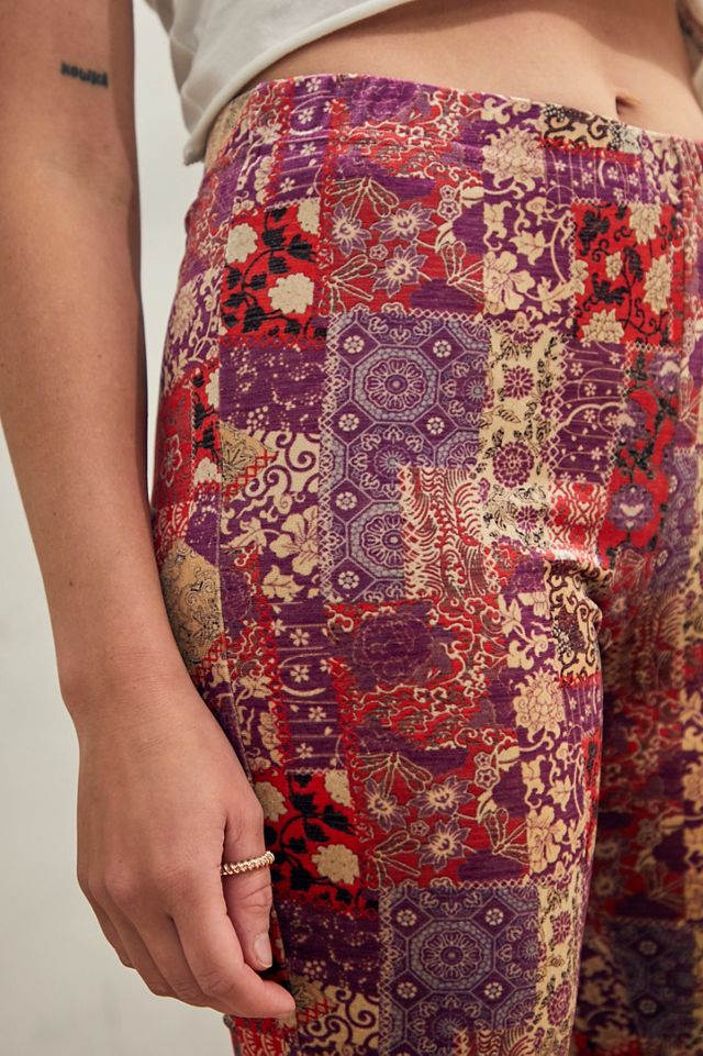 Urban Outfitters Archive Pink Patchwork Tapestry Flare Pants  #3