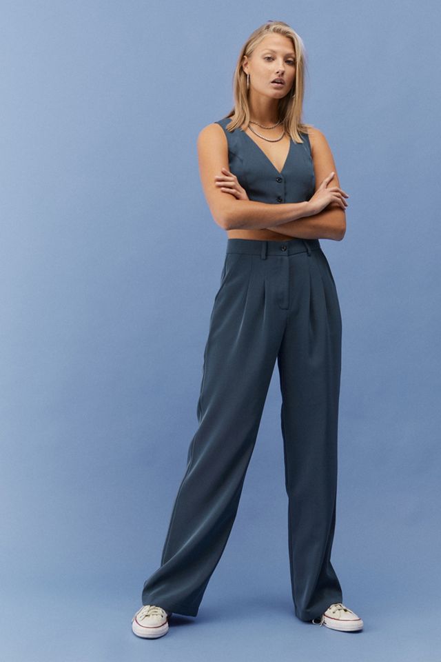 Urban Outfitters Archive Pantaloni Pozzanghera Blu Polvere #4