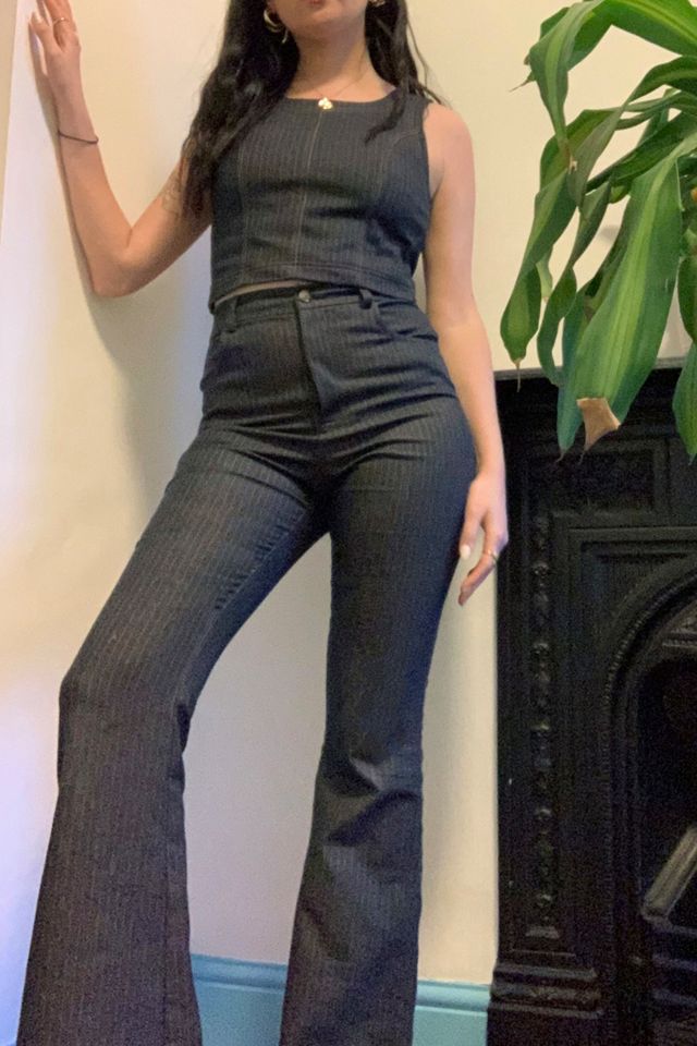 Urban Outfitters Archive Pinstripe Flare Trousers | Urban 