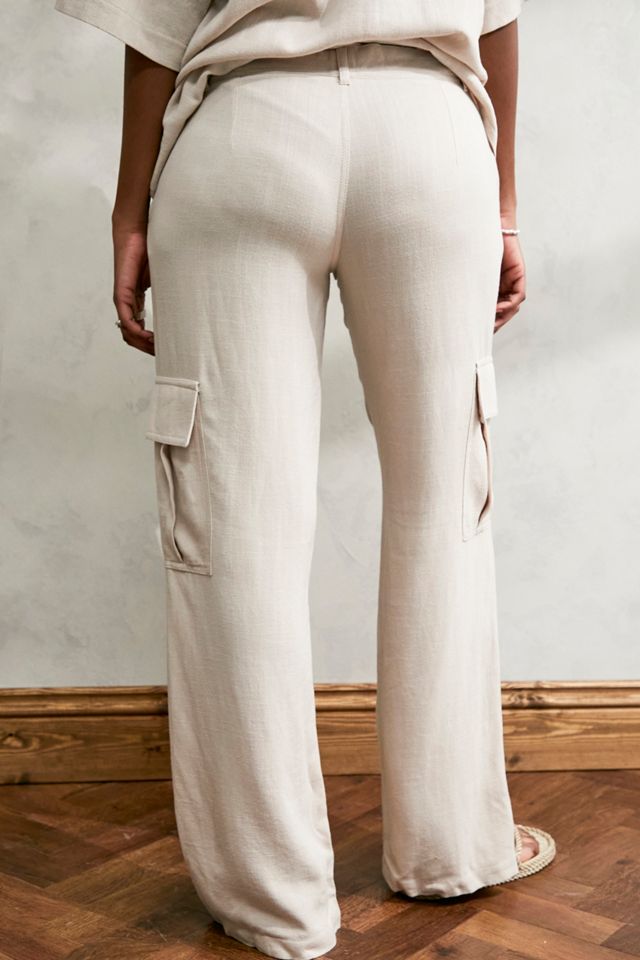 Urban Outfitters Archive Oat Linen-Mix Cargo Pants  #2