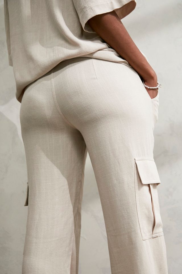 Urban Outfitters Archive Oat Linen-Mix Cargo Pants  #3