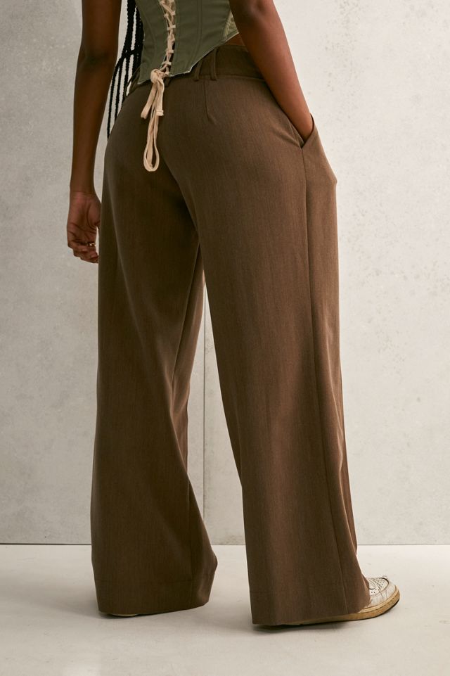 Urban Outfitters Archive Taupe Wide Leg Tailored Trousers  #2