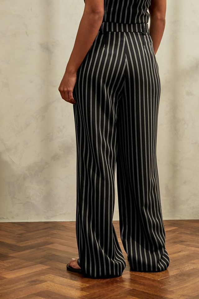 Urban Outfitters Archive Black Double Pinstripe Puddle Trousers   #3