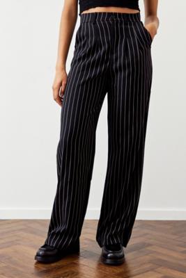 urban outfitters black and white striped pants