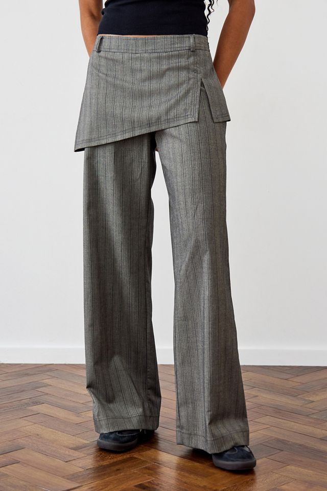 Archive At UO Grey Dad Stripe La Lune Gonna Over Pantaloni #2