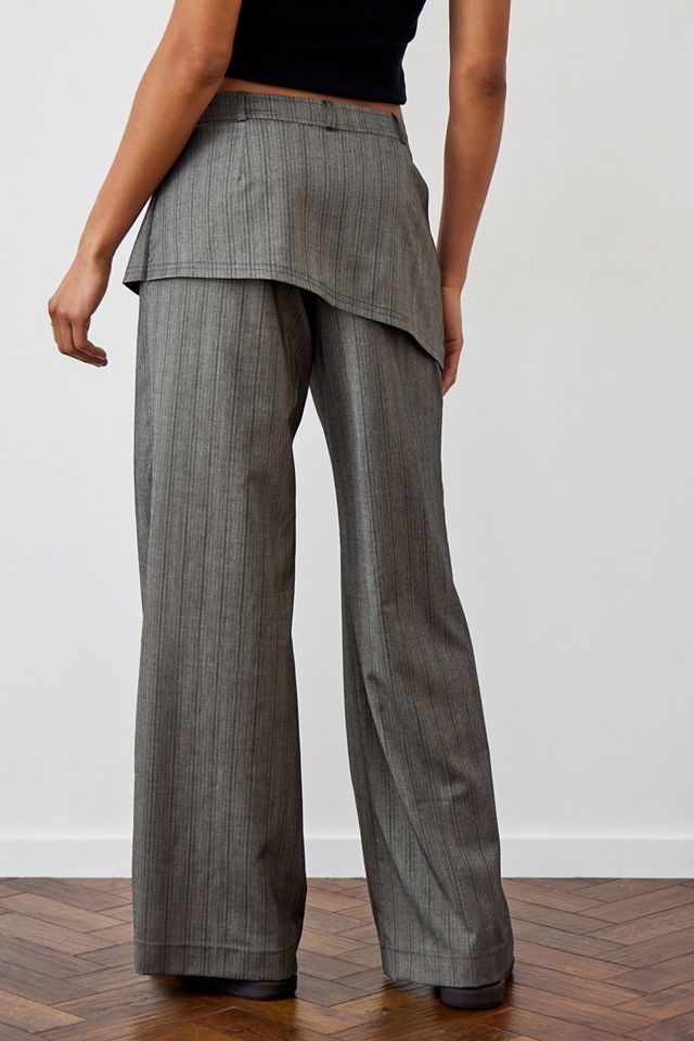 Archive At UO Grey Dad Stripe La Lune Gonna Over Pantaloni #3