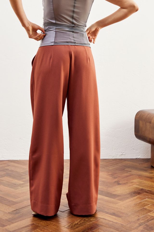 Rust colored hotsell wide leg pants