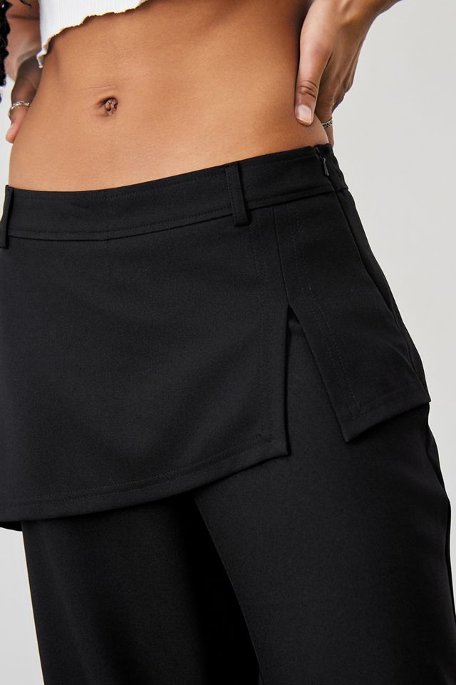 Archive At UO Black La Lune Skirt Over Cargo Pants #1