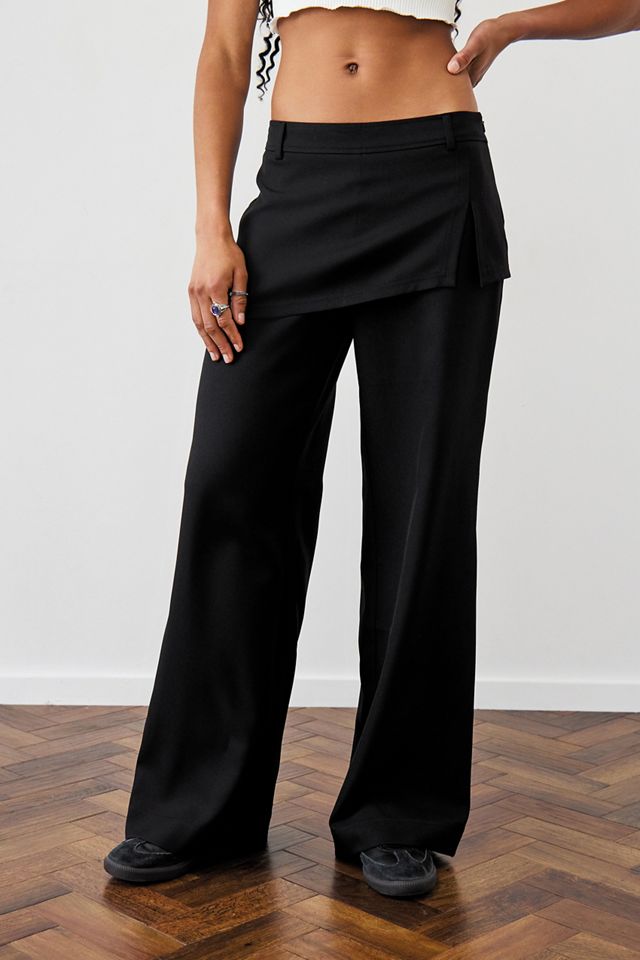 Archive At UO Black La Lune Skirt Over Cargo Pants #2