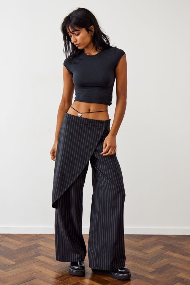 Archive At UO Black Kali Triple Pinstripe Trousers