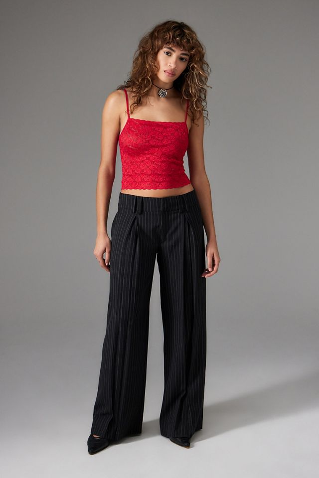 パンツ rame pin stripe wide pants 00s archive Archive At UO Ama Pinstripe Trouser Pant | Urban Outfitters