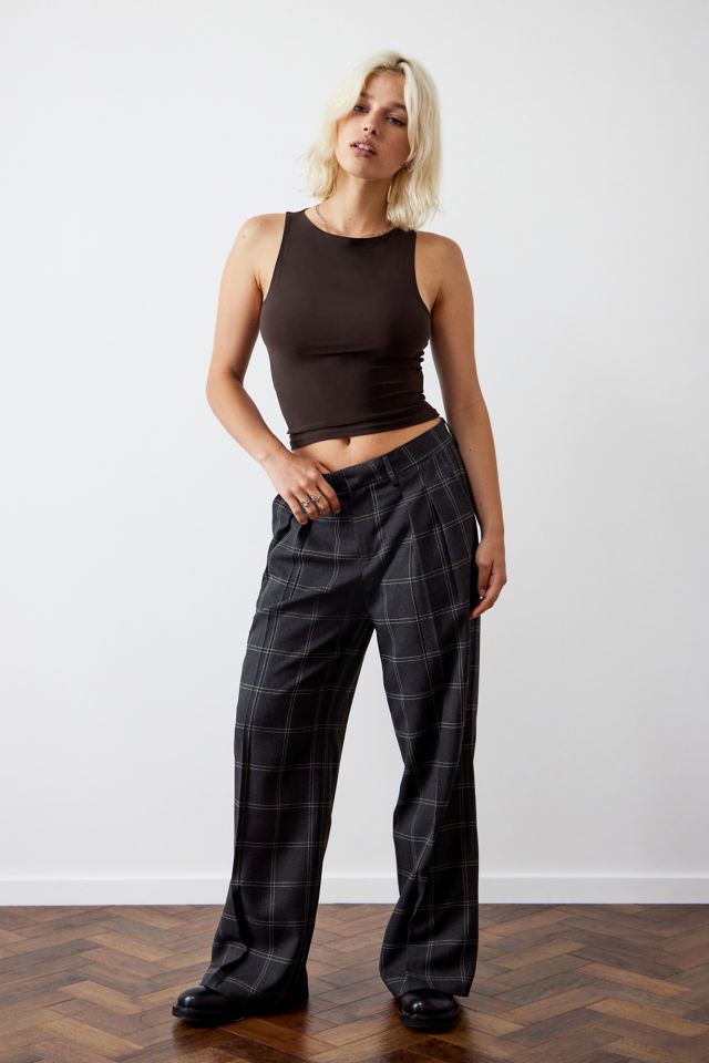 Urban Outfitters Uo Cozy Charcoal Ribbed Flare Pant in Grey