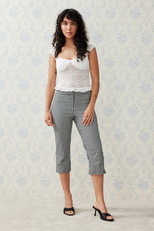 Archive At UO Black Gingham Capris #1