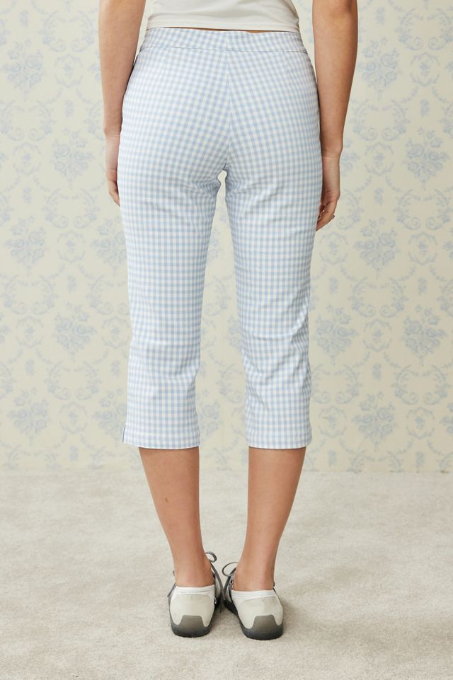 Archive At UO Blue Gingham Capris #3